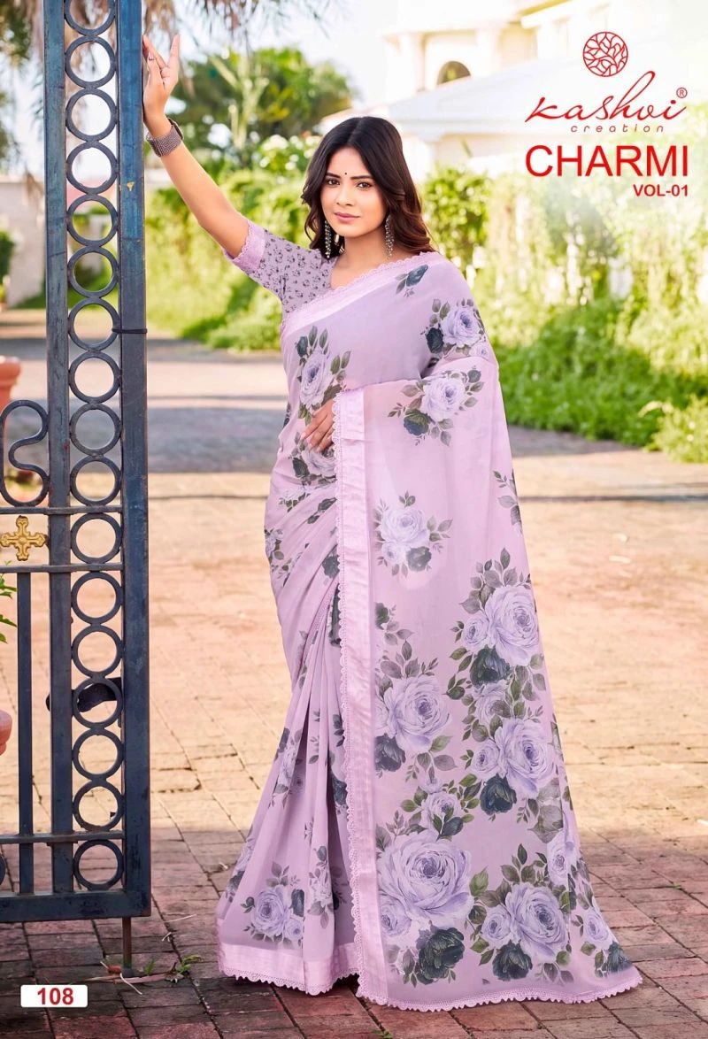 Kashvi Charmi Vol 1 Weightless Printed Fancy Saree Collection 9