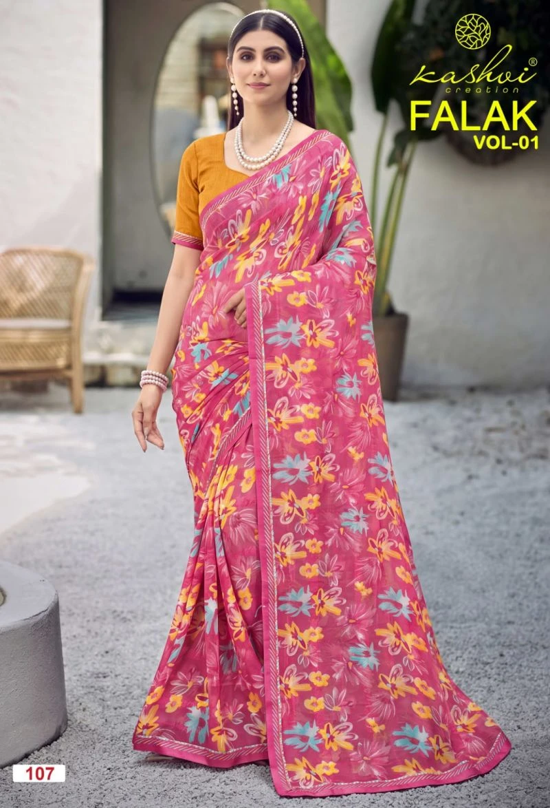 Kashvi Falak Vol 1 Georgette Printed Fancy Saree Collection 2