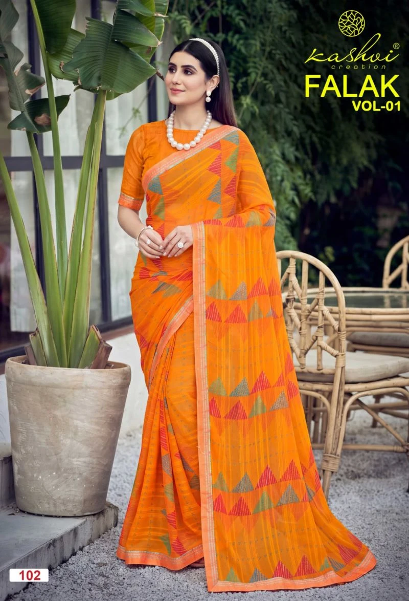 Kashvi Falak Vol 1 Georgette Printed Fancy Saree Collection 3