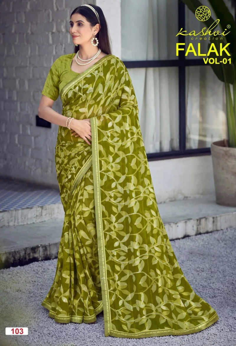 Kashvi Falak Vol 1 Georgette Printed Fancy Saree Collection 8