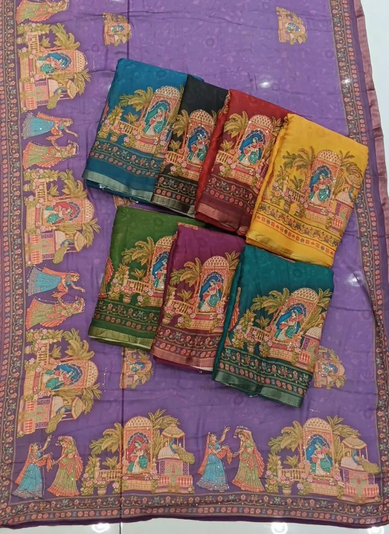 Kashvi Tulsi Vol 1 Dull Moss Kesab Border Festival Wear Saree Collection 9