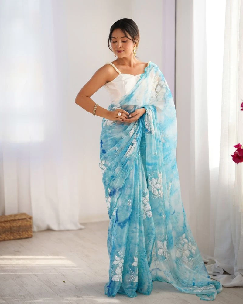 Kc 831 Jimmy Choo Sequence Worked Saree Collection 5