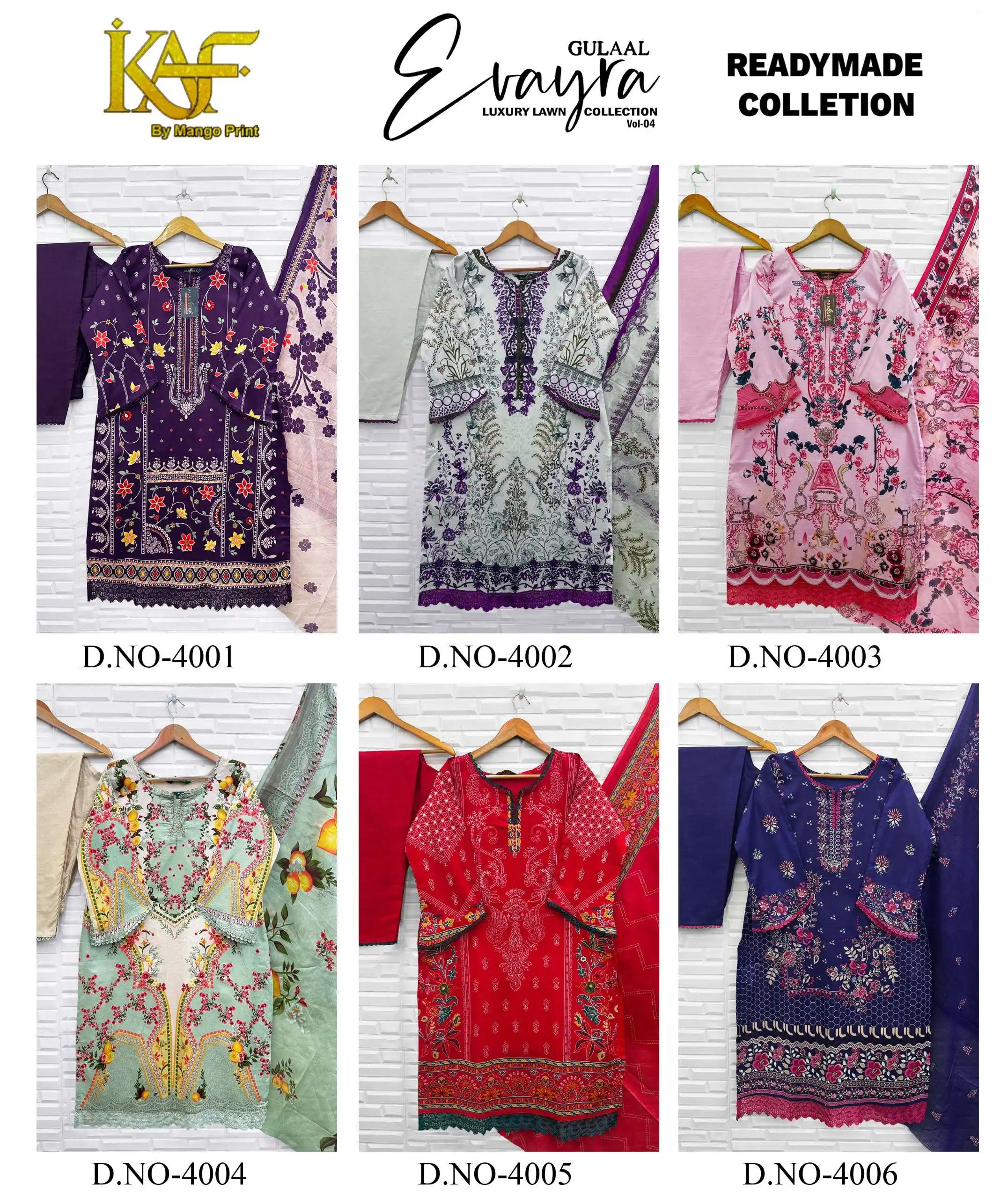 Keval Fab Evayra Gulaal Luxury Lawn Ready Made Collection Vol 4 - Readymade Dress 8