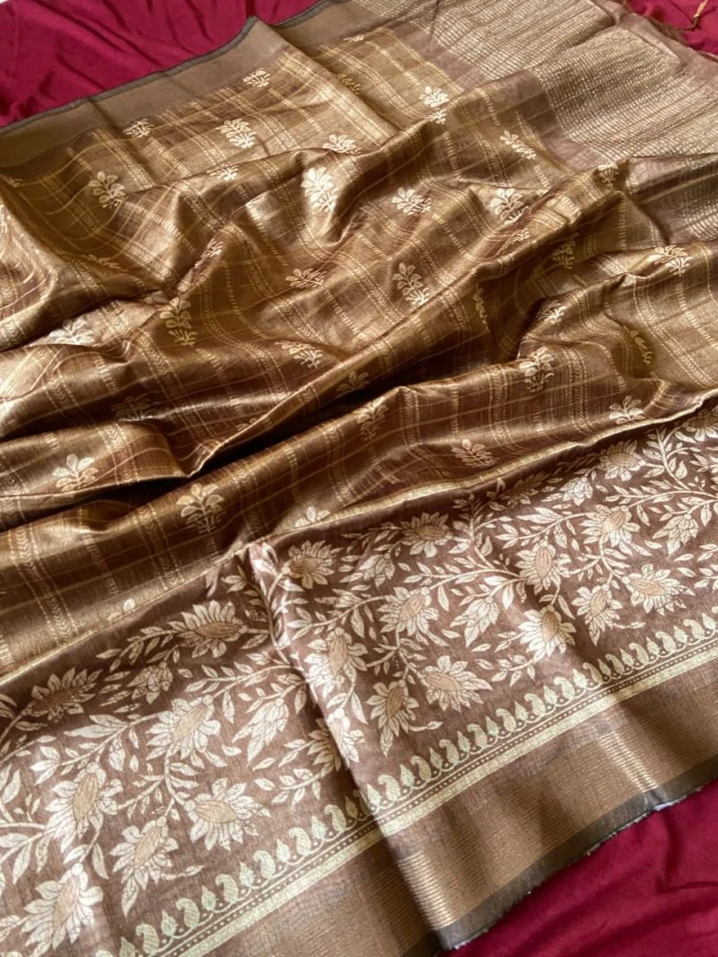 Kf Alpana Tussar Silk Fancy Saree Collection 2