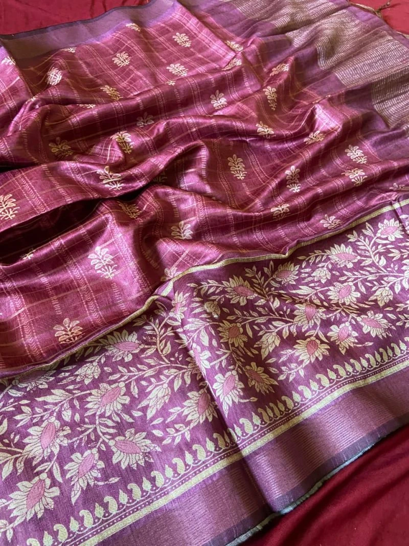Kf Alpana Tussar Silk Fancy Saree Collection 5