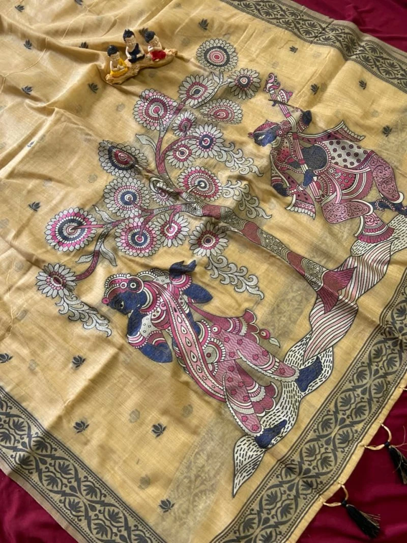 Kf Amba Munga Cotton Resham Woven Saree Collection 4
