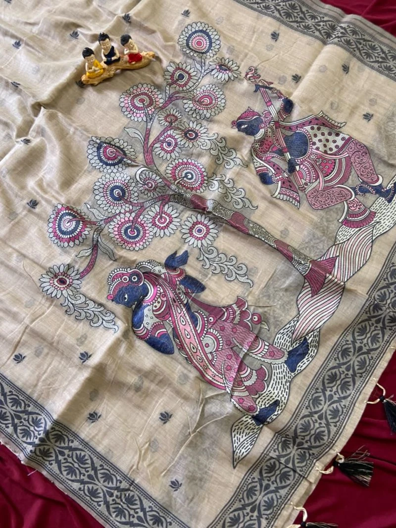 Kf Amba Munga Cotton Resham Woven Saree Collection 6