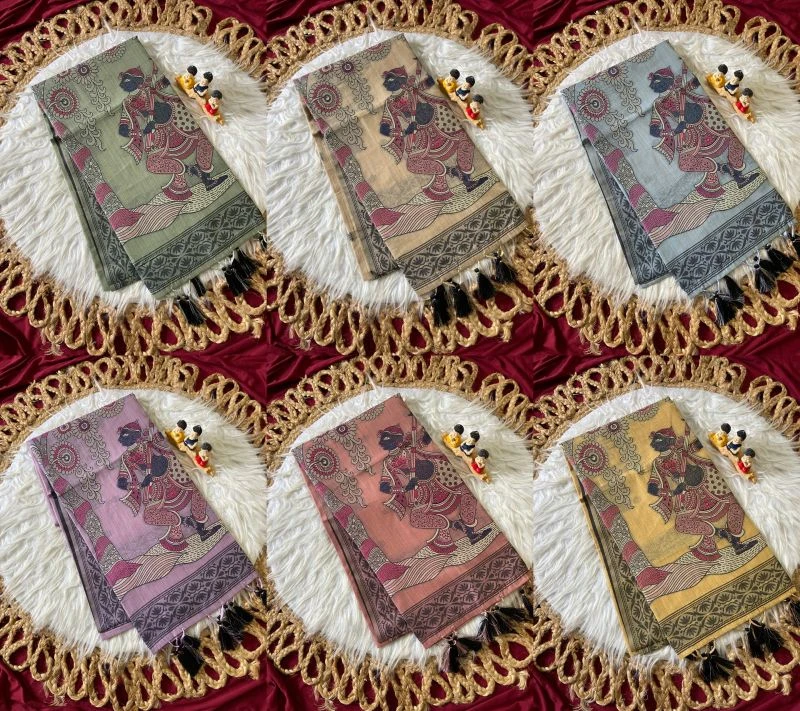 Kf Amba Munga Cotton Resham Woven Saree Collection 8