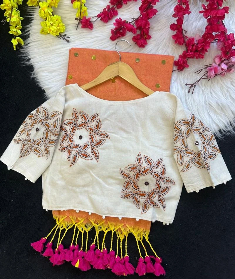 Khadi Vol 60 Khadi Cotton Saree With Cotton Embroidered Blouse Collection 11