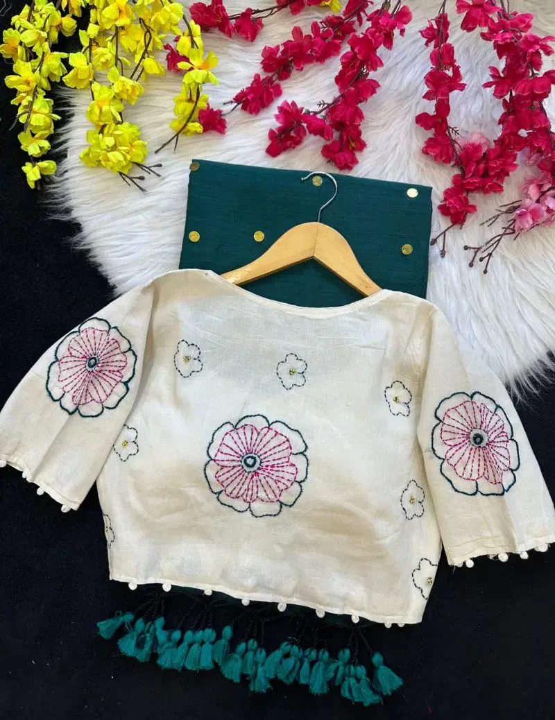 Khadi Vol 60 Khadi Cotton Saree With Cotton Embroidered Blouse Collection 13