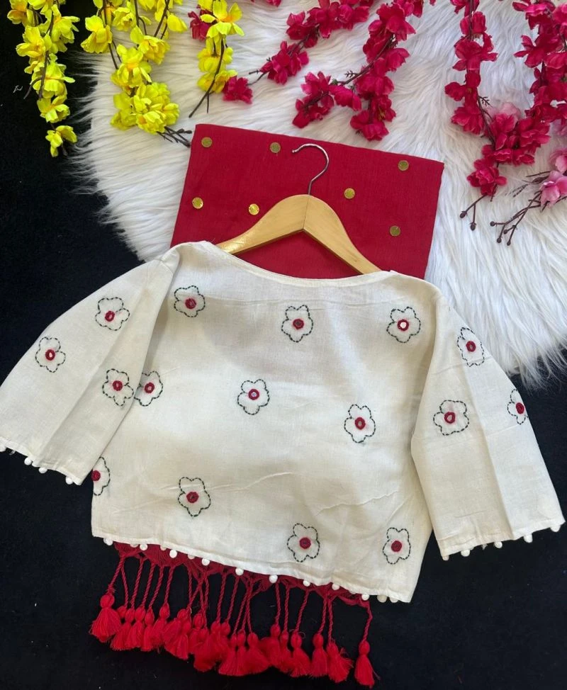 Khadi Vol 60 Khadi Cotton Saree With Cotton Embroidered Blouse Collection 6