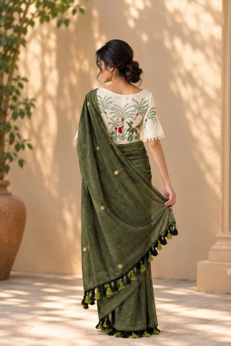 Khadi Vol 64 Pure Khadi Cotton Handworked Saree Collection 13