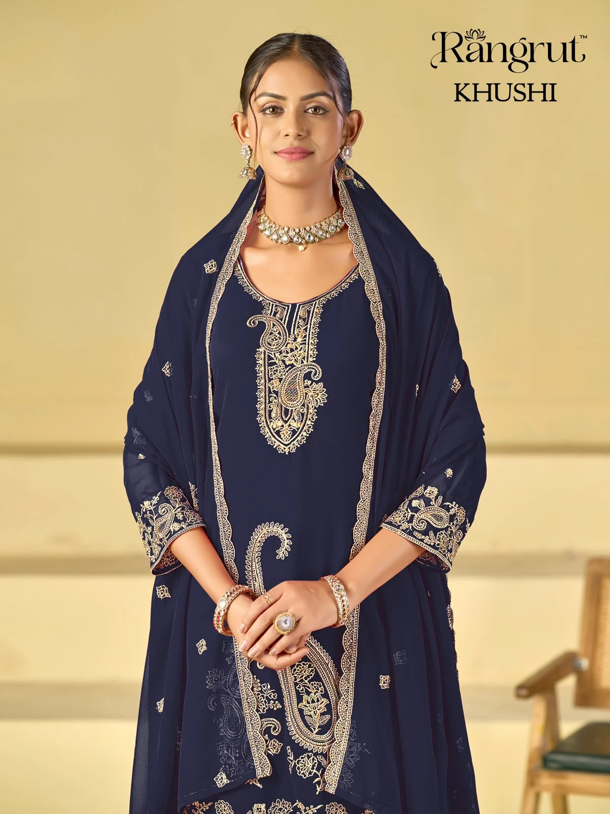 Khushi Blooming Georgette With Embroidery Collection 1