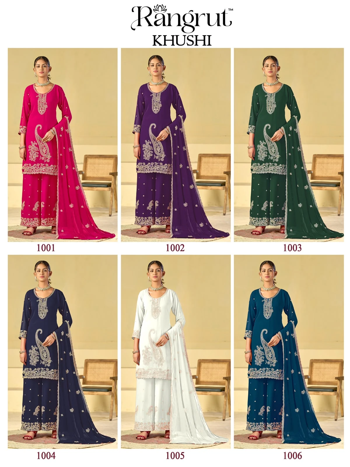 Khushi Blooming Georgette With Embroidery Collection 3