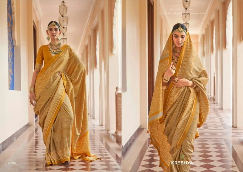 Kreshva Anukaari Pv Silk Printed Designer Saree Collection 6