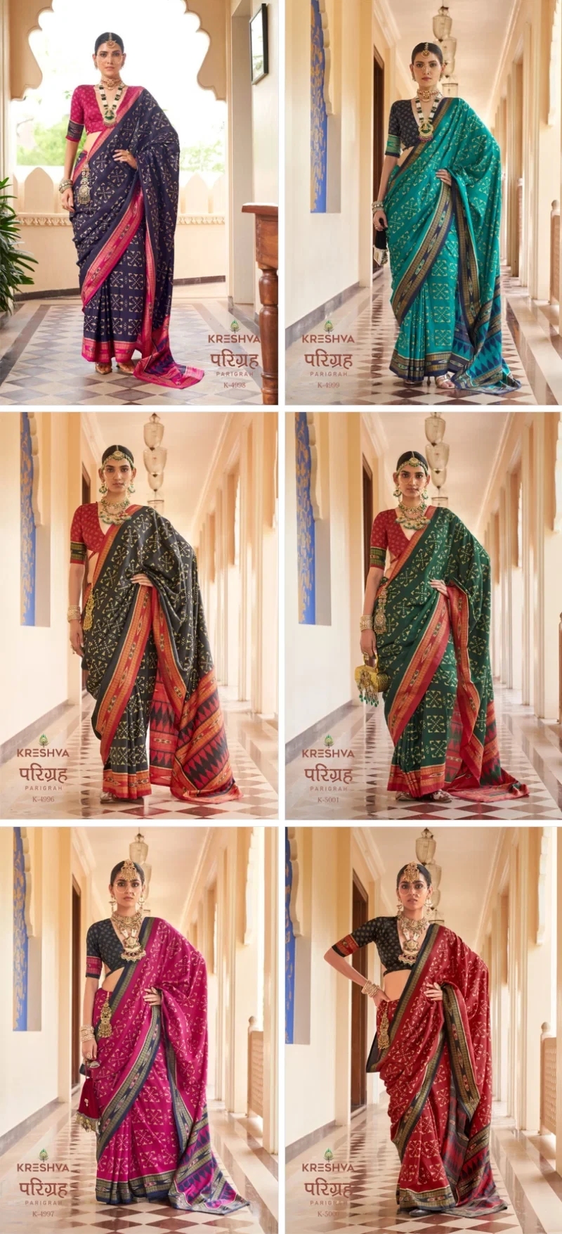 Kreshva Parigrah Mercerised Silk Printed Designer Saree Collection 8