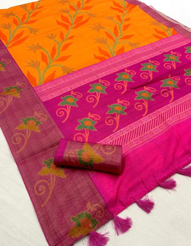 Lilly Silk Part 1 Soft Cotton Silk Patola Printed Saree Collection 2