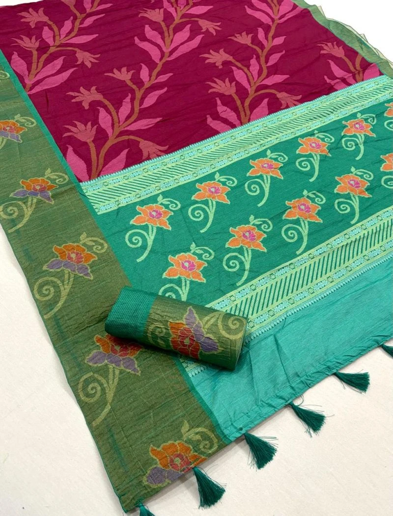 Lilly Silk Part 1 Soft Cotton Silk Patola Printed Saree Collection 5