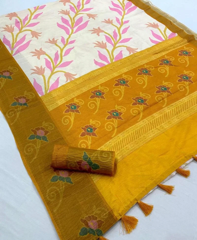 Lilly Silk Part 1 Soft Cotton Silk Patola Printed Saree Collection 8