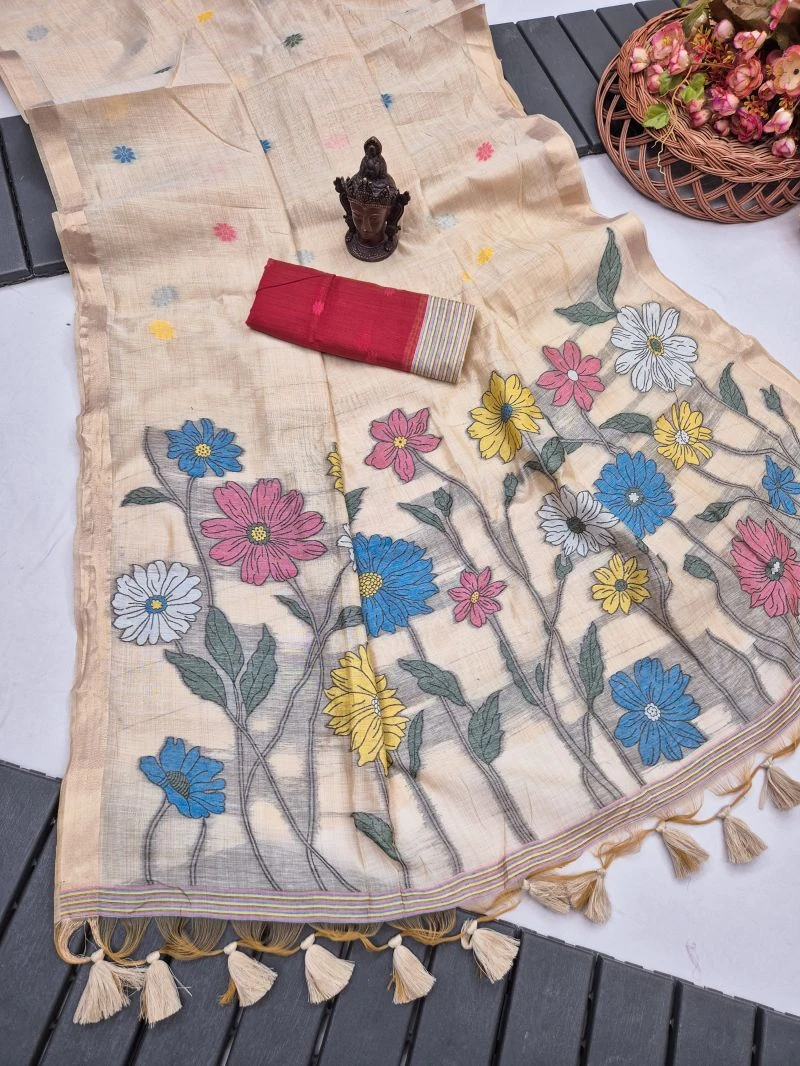 Lotus Vol 1 Munga Cotton Weaving Zari Butti Work Saree Collection 2