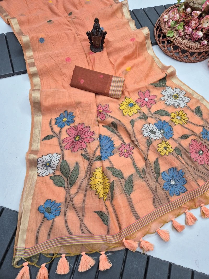 Lotus Vol 1 Munga Cotton Weaving Zari Butti Work Saree Collection 4