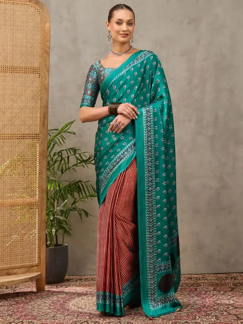 Lux Vol 49 Semi Modal Printed Fancy Saree Collection 2