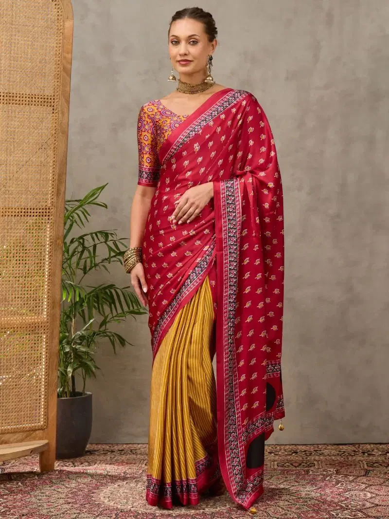 Lux Vol 49 Semi Modal Printed Fancy Saree Collection 5