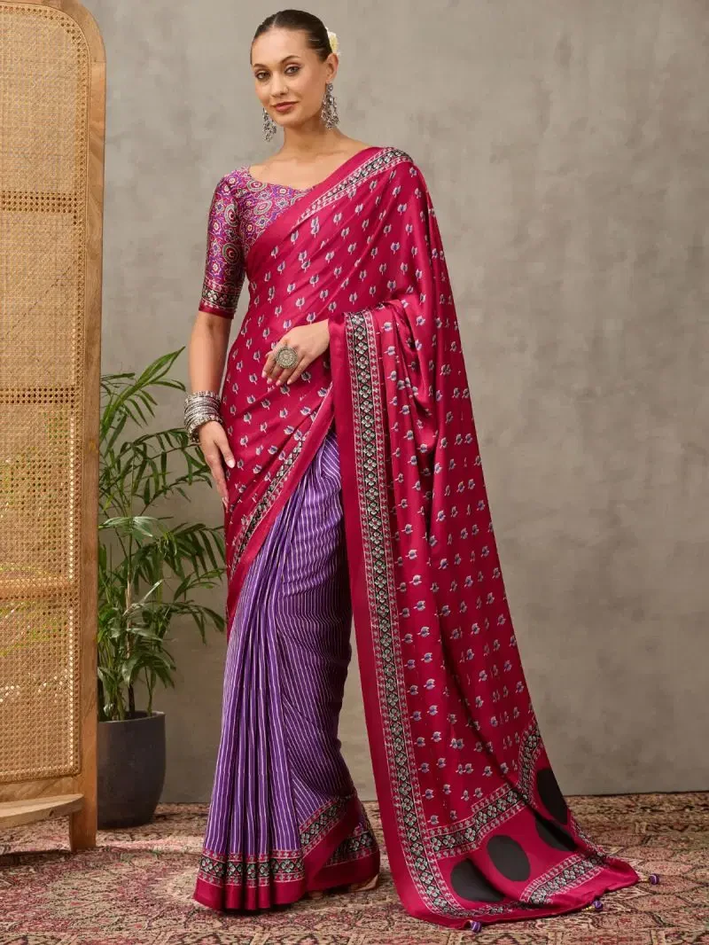 Lux Vol 49 Semi Modal Printed Fancy Saree Collection 6