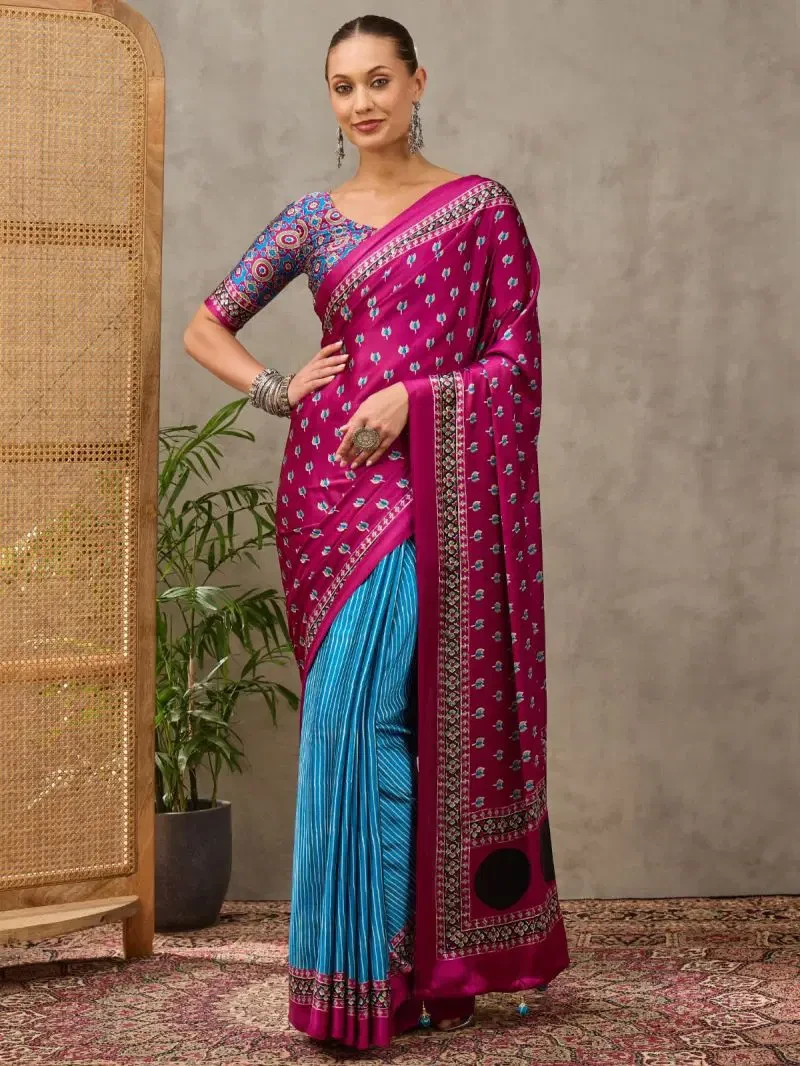 Lux Vol 49 Semi Modal Printed Fancy Saree Collection 7