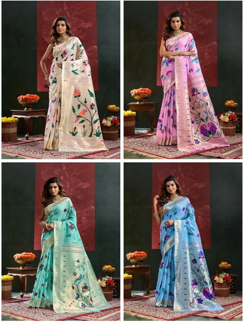 Maahi 244 Paithani Silk Zari Weaving Saree Collection 6