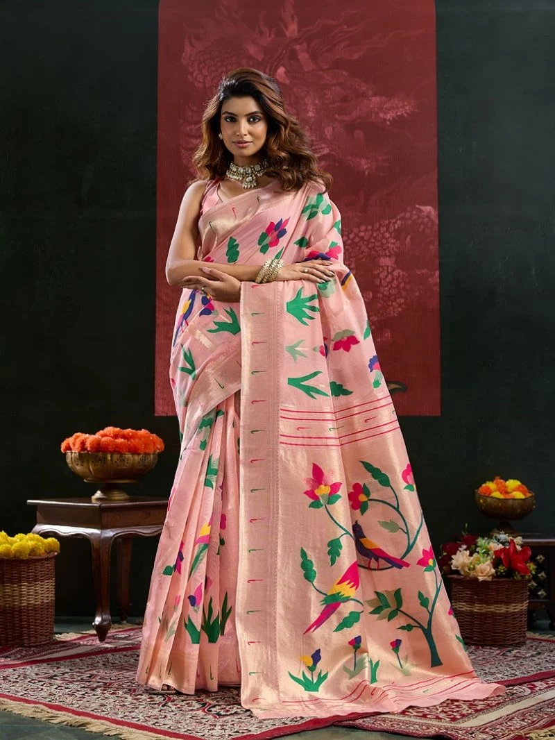 Maahi 245 Paithani Silk Zari Weaving Party Wear Saree 4