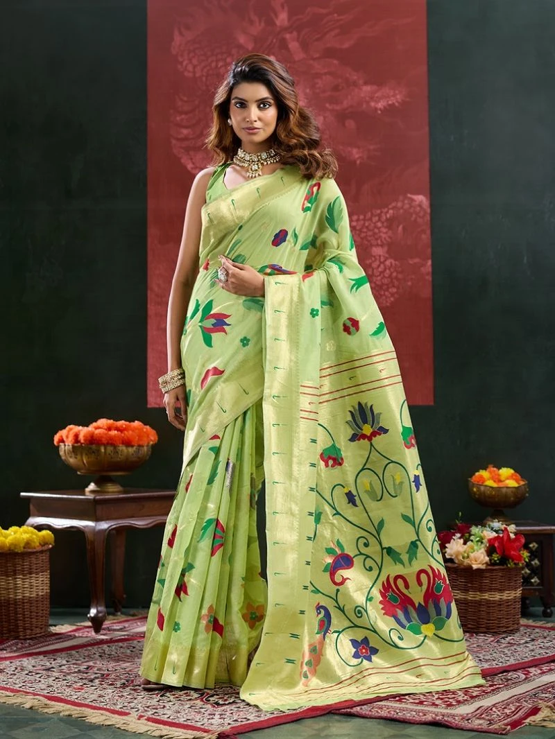 Maahi 245 Paithani Silk Zari Weaving Party Wear Saree 5