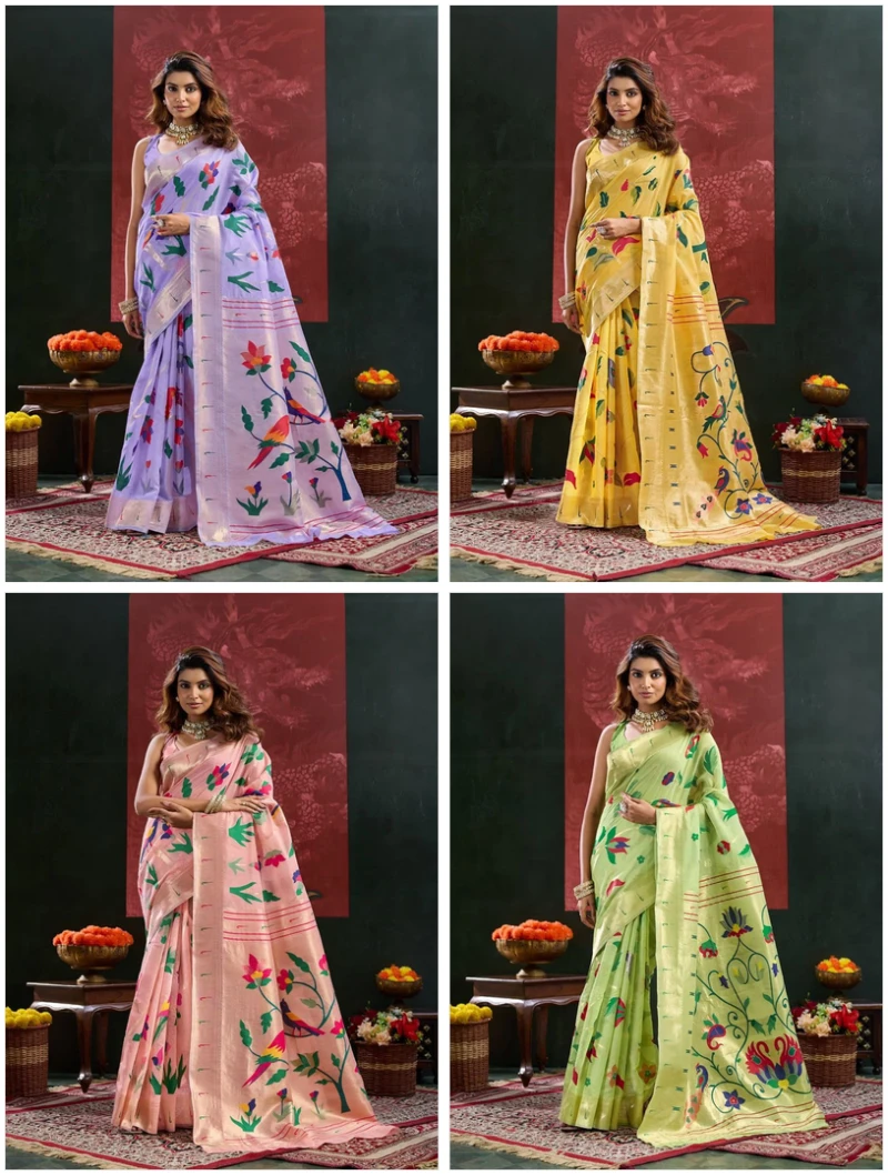 Maahi 245 Paithani Silk Zari Weaving Party Wear Saree 6