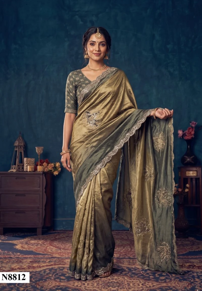 Mahotsav Nimaya Sanskriti Vol 2 Fendy Silk Jarkan Work Saree Collection 3