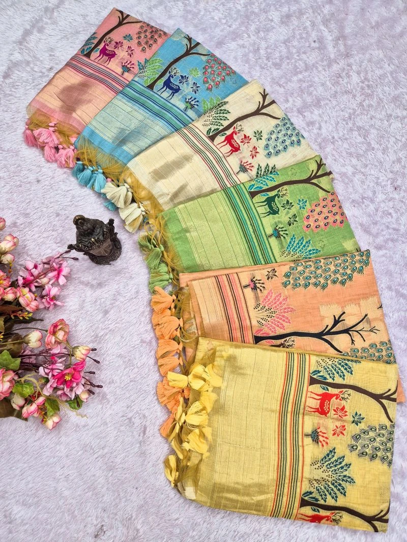 Manjulika Vol 1 Munga Cotton Weaving Zari Butti Work Saree Collection 8