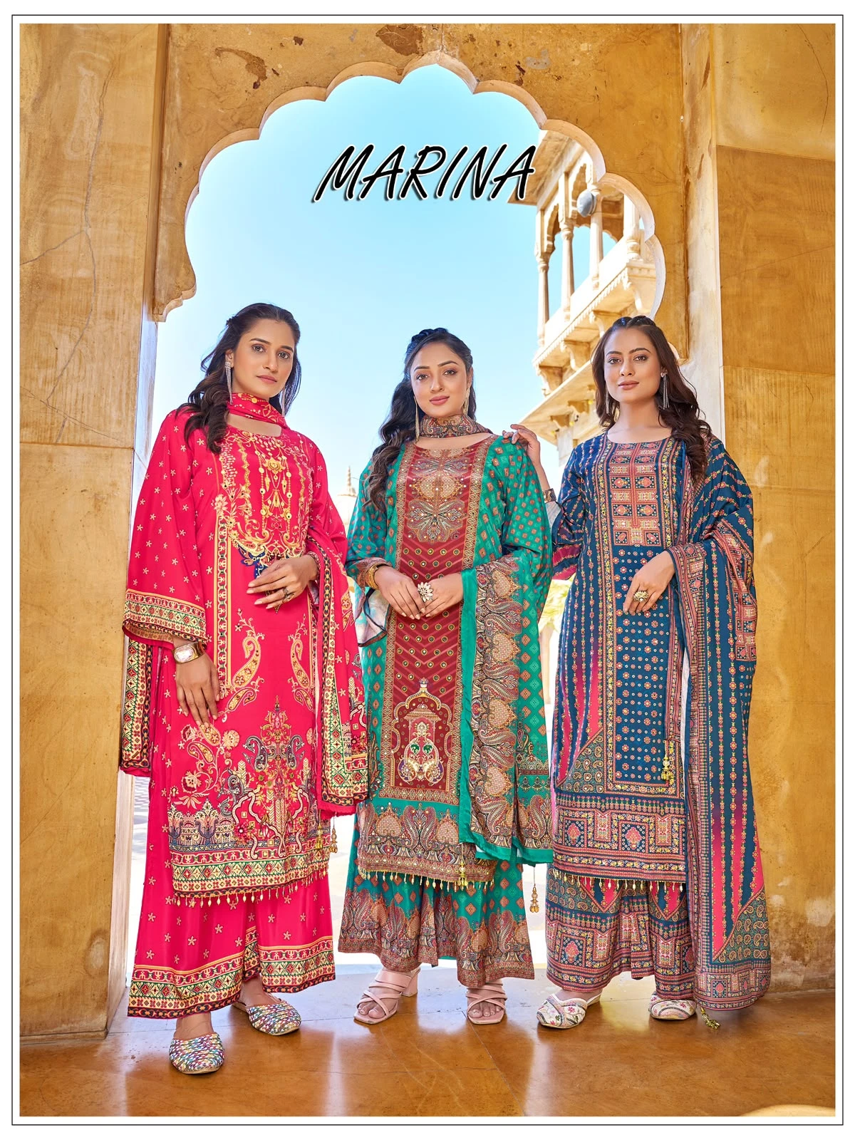 Marina Pakistani Pure Crepe Silk Wholesale Collection
