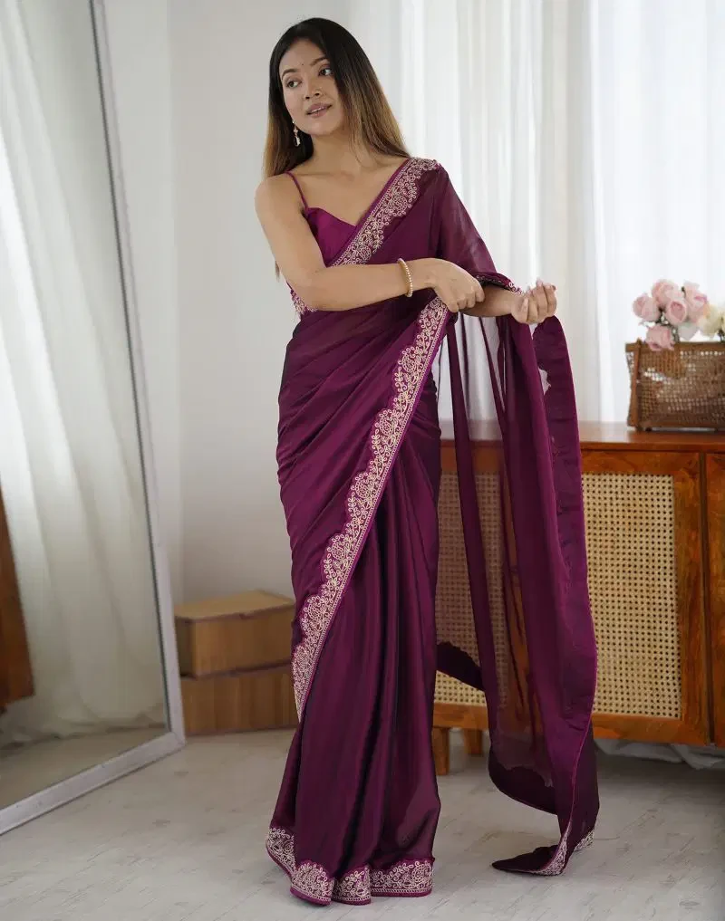 Md Mahi N5 Rangoli Silk Coding Worked Fancy Saree 3