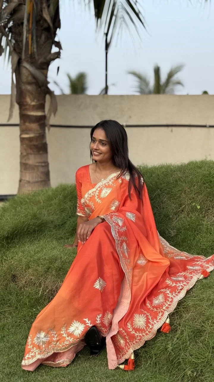 Md S Mahi 414 Chinon Silk Digital Printed Saree Collection 5