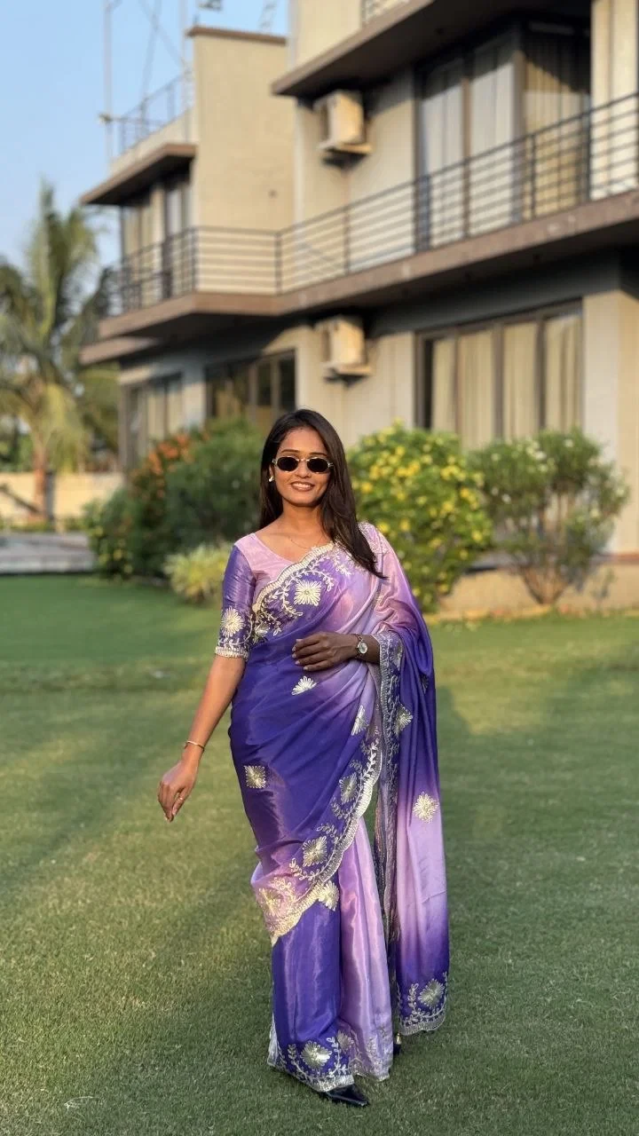 Md S Mahi 414 Chinon Silk Digital Printed Saree Collection 8