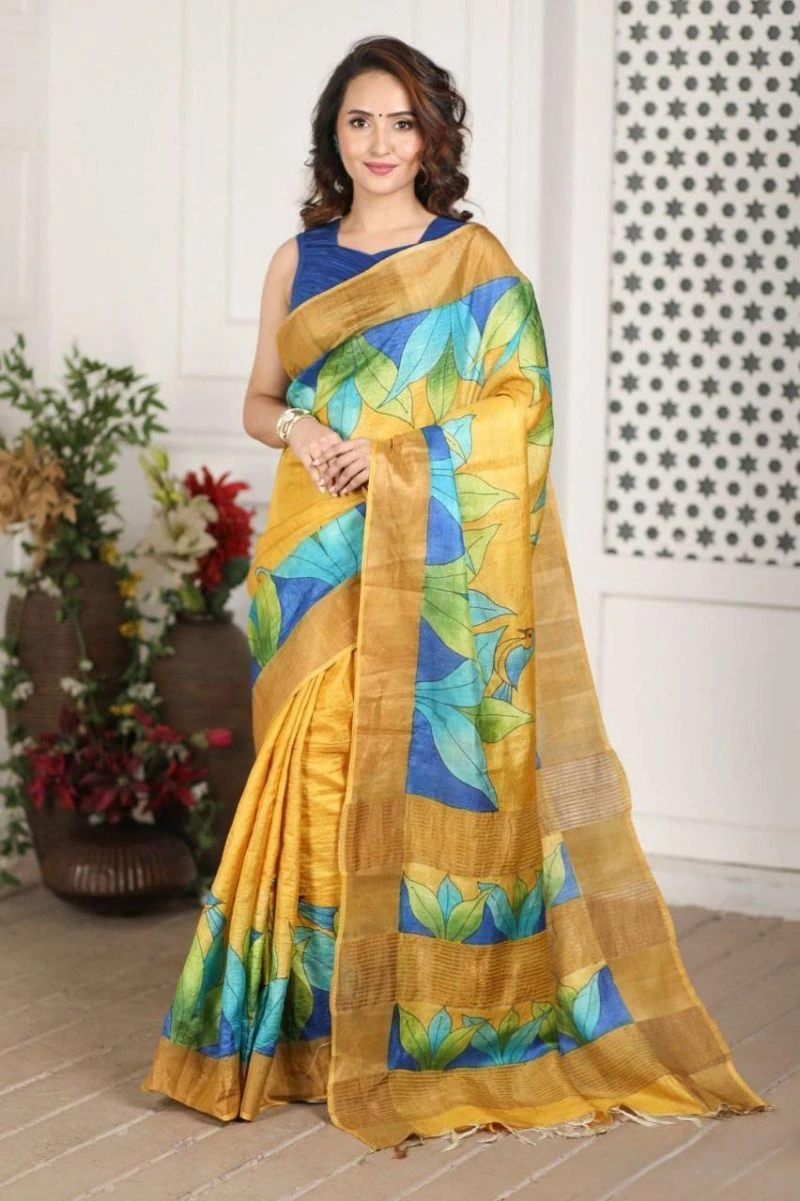 Meraki Vol 30 Tusser Silk Kalamkari Design Saree Collection 2