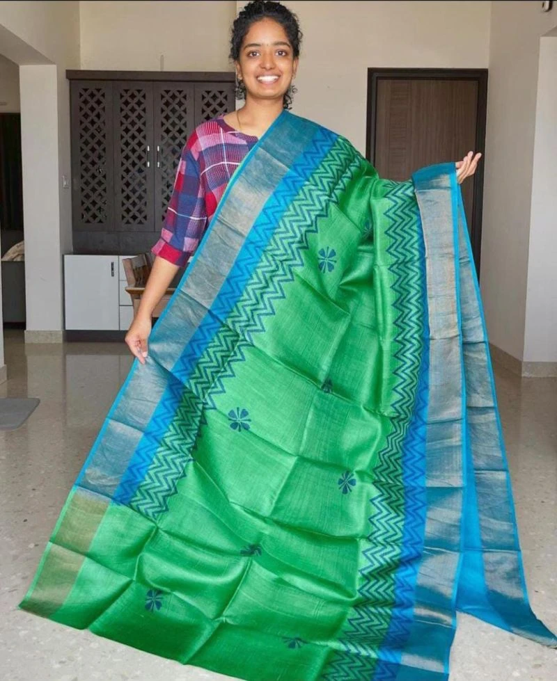 Meraki Vol 31 Handloom Tusser Silk Festival Saree 4