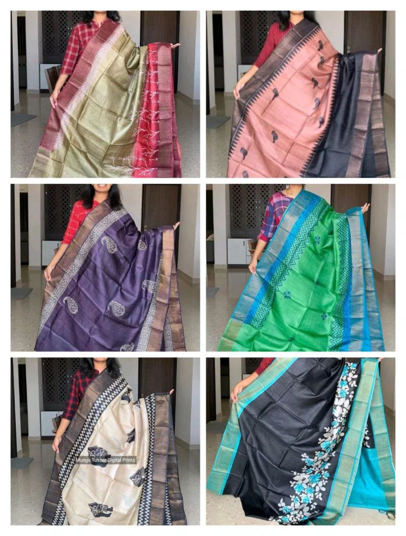 Meraki Vol 31 Handloom Tusser Silk Festival Saree 8