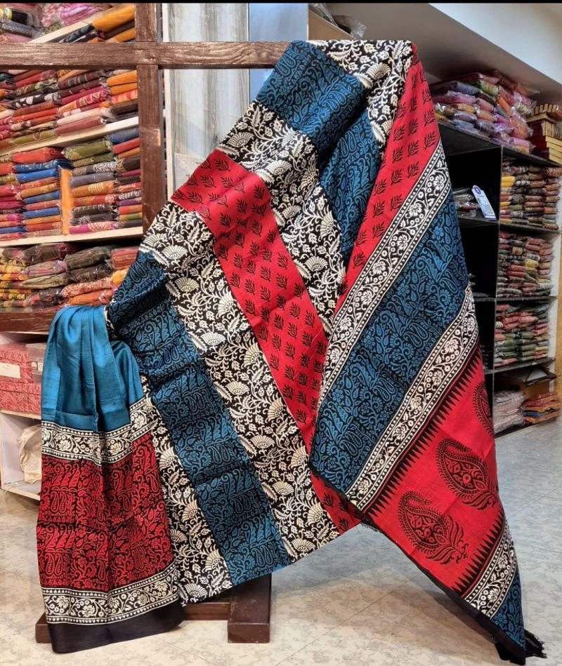 Meraki Vol 33 Soft Tusser Silk Printed Saree Collection 5