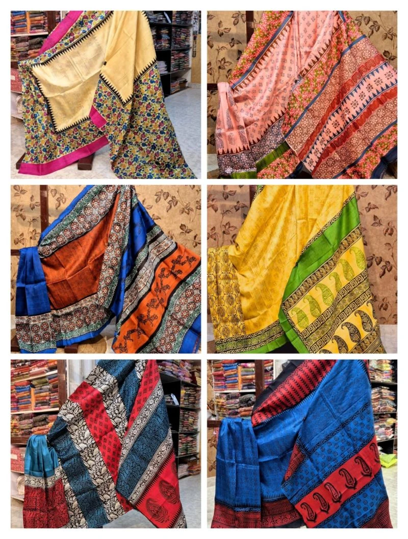 Meraki Vol 33 Soft Tusser Silk Printed Saree Collection 6