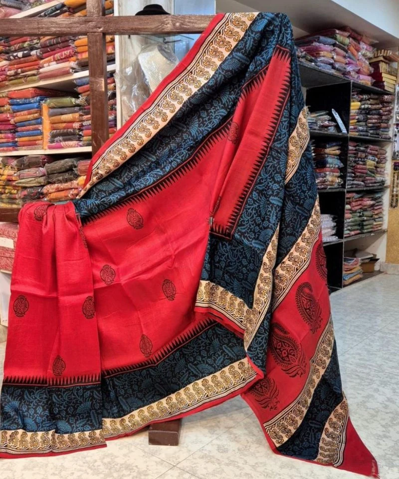 Meraki Vol 33 Soft Tusser Silk Printed Saree Collection 7
