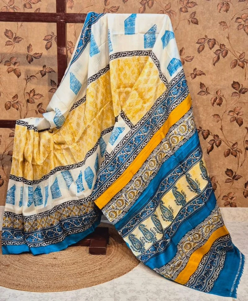 Meraki Vol 33 Soft Tusser Silk Printed Saree Collection 8