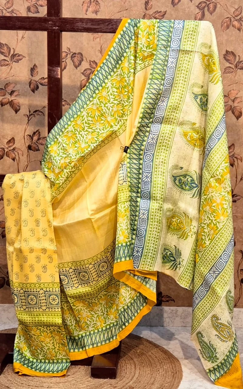 Meraki Vol 33 Soft Tusser Silk Printed Saree Collection 9
