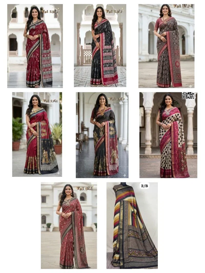 Myra Vol 19 Cotton Silk Digital Printed Zari Weaving Saree 10