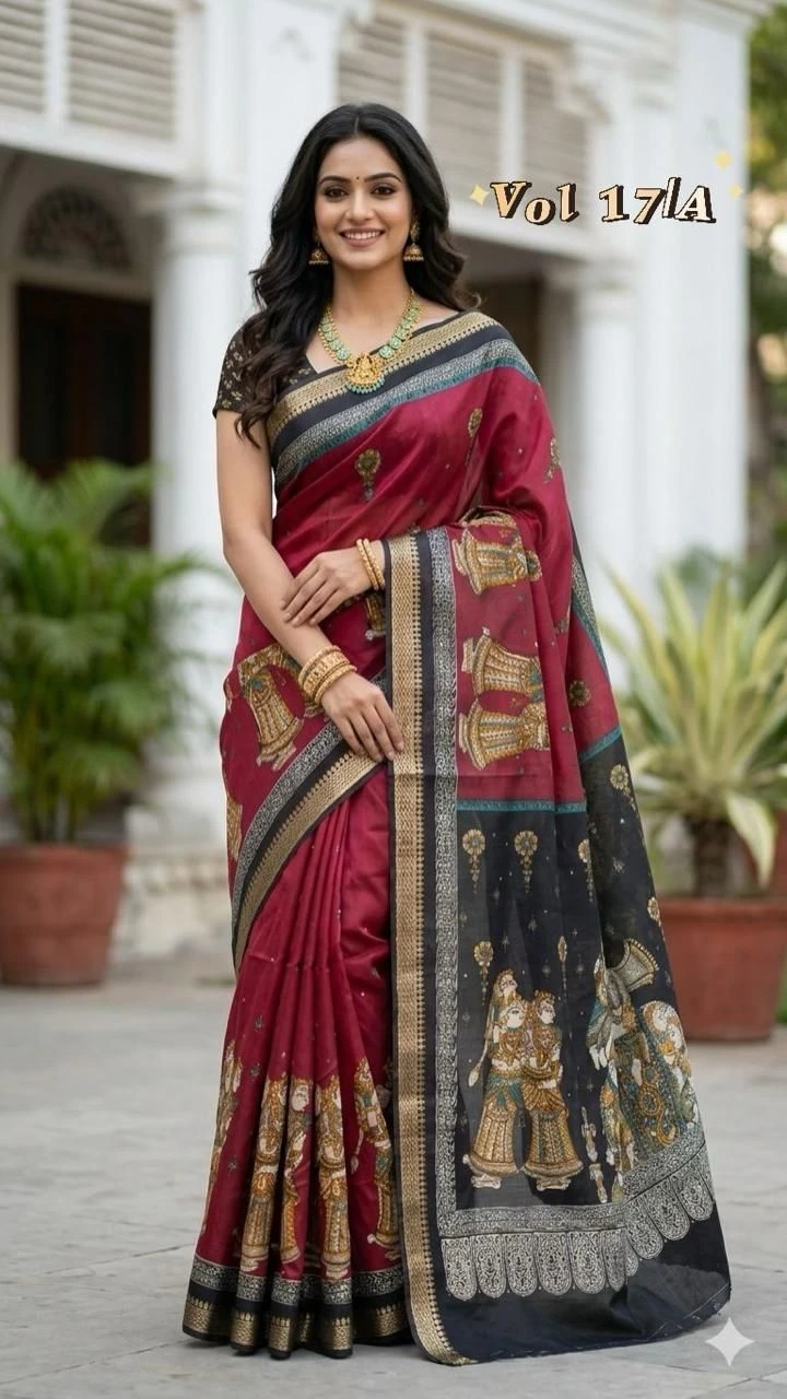 Myra Vol 19 Cotton Silk Digital Printed Zari Weaving Saree 2