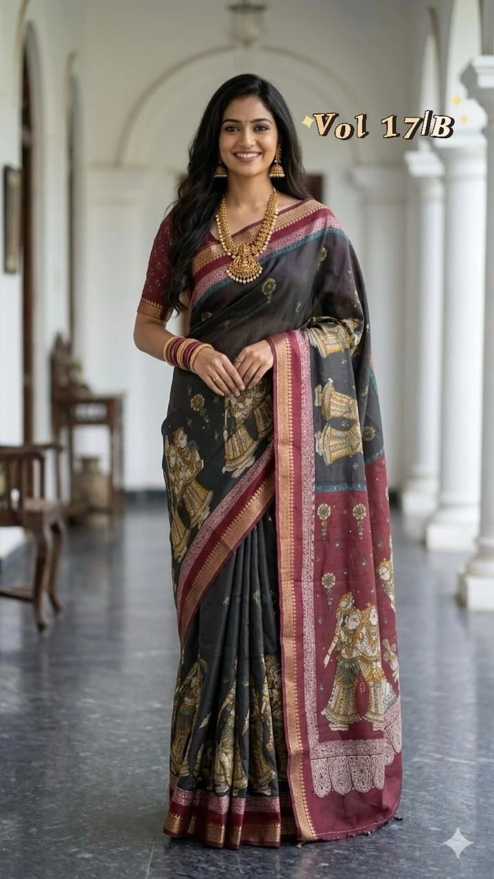 Myra Vol 19 Cotton Silk Digital Printed Zari Weaving Saree 3